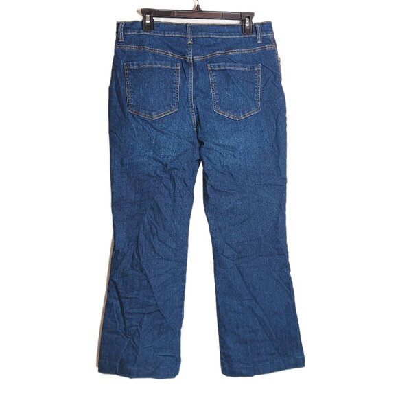 Gloria Vanderbilt Amanda Bootcut Jeans Womens 14 Short Dark Wash High Rise Denim - Picture 3 of 4